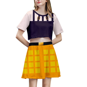 La Extraña Aventura de JoJo JoJo's Bizarre Adventure 2 Piezas Ghirga Narancia Traje Conjunto para Adultos Femenino